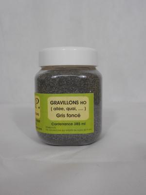 Gravillons gris fonce